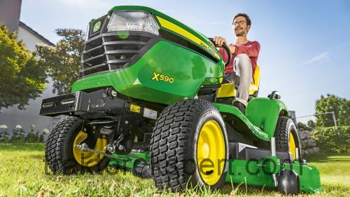 John Deere X590 tekniske specifikationer og anmeldelser